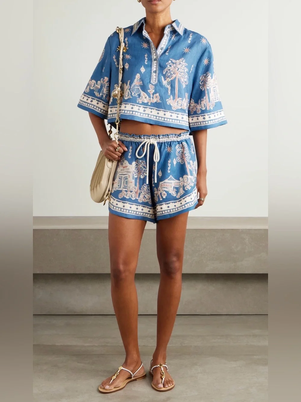 ALÉMAIS Acacia Linen Shirt and Short Set $610 - Picture 1 of 9